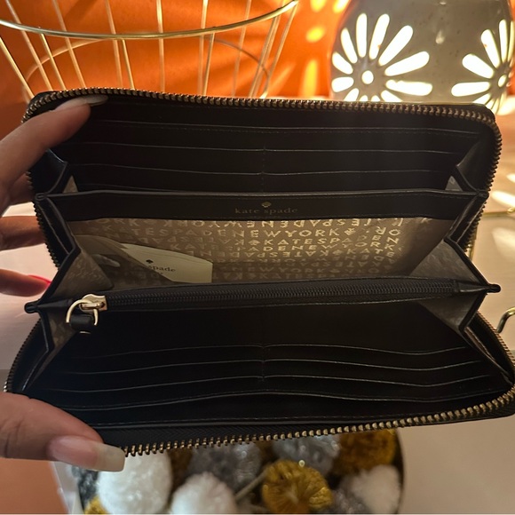 KATE SPADE Penn Valley Neda Patent Leather Stripe Zip-Around Wallet(NWOT) - Picture 5 of 10